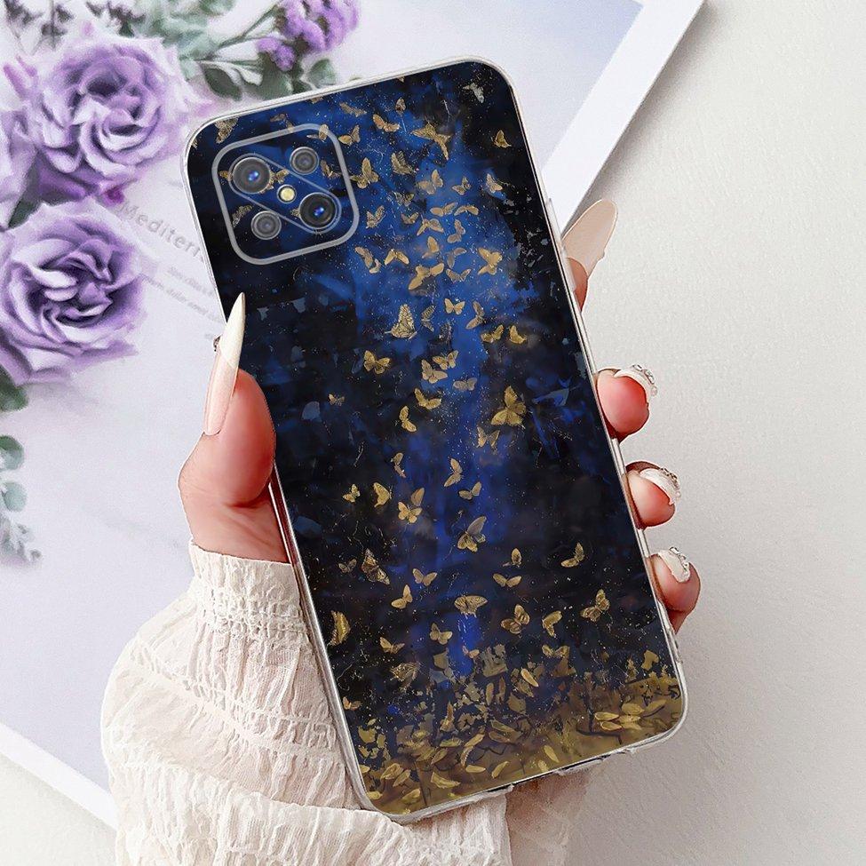 Прозрачный чехол-крышка для Oppo Reno 4Z 5G CPH2065 Милый Кот Модные Цветы Расписанный Мягкий Задний Чехол Для Телефона Oppo Reno4 Z 5G