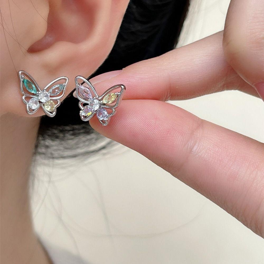 Butterfly Butterfly Stud Earrings Star Butterfly Earrings Fashion Heart Shaped Long Earrings Women