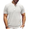 Men's Short Sleeved Textured Knitted Shirt T-shirt Pullover