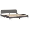 Maison Exclusive - Lit avec matelas Zadar gris 200x200 cm similicuir