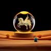 3D Кристальный Шар Ночник 'Крыло Единорога' с Вращающейся Цветной Светодиодной Bluetooth-Основой