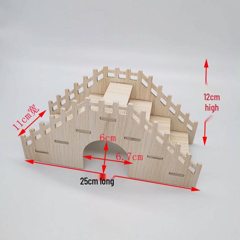 Hamster Solid Wood Villa: Nest, Hideaway, Toy & Ornament for Small Pets