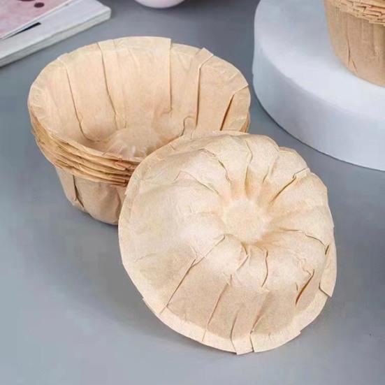 4 дюйма, 100 шт., мини-рифленая трубчатая подкладка для формы с антипригарным покрытием, жиронепроницаемая термостойкая бумага, вкладыши для формы для торта