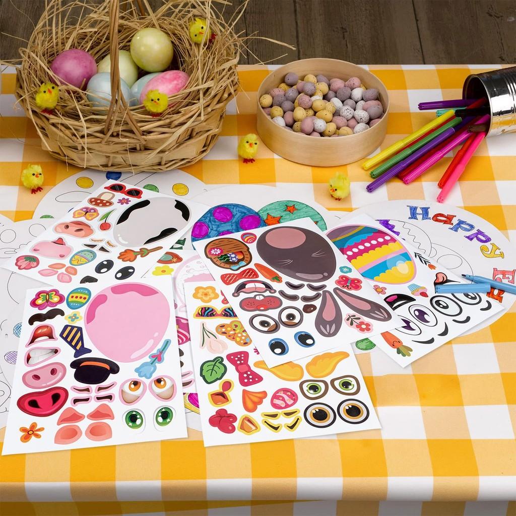 Восхитительные детские пасхальные наклейки Xh108 Интерактивная головоломка Веселое рукоделие