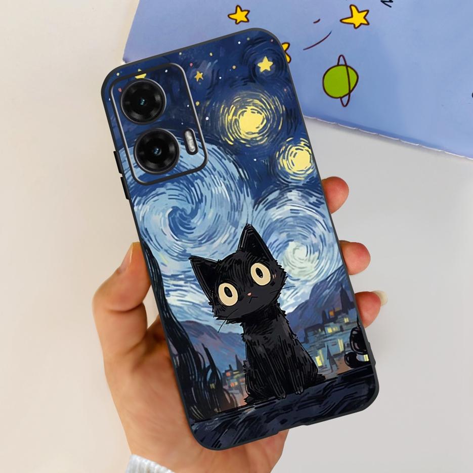 Для Motorola Moto G35 G55 G85 Чехол Милый Расписной Чехол Матовый Чехол для Телефона Для Moto G85 G 35 G55 MotoG35 MotoG55 MotoG85 Мягкие Чехлы