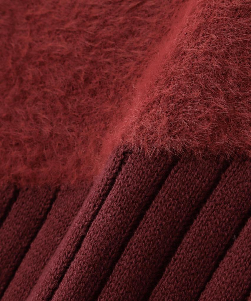 AVIREX ПЛАТЬЕ-СВИТЕР ОДНОТОННОЕ x ПУШИСТЫЙ KNIT S кирпичный 783-4240606