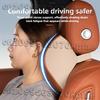 Nappa Leather Car Neck Cushion Waist Support Pillow Memory Foam Car Headrest Lumbar Support Seat Accessories Car Neck Pillow Set