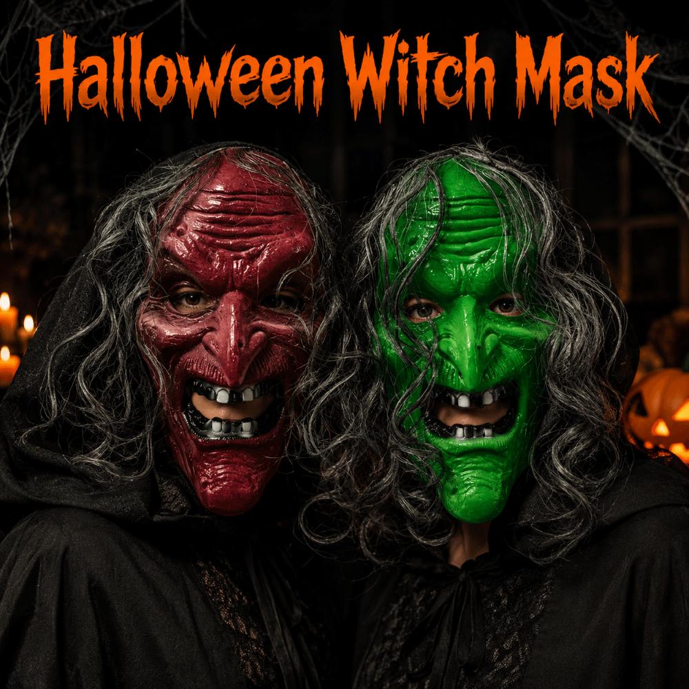 Realistic Halloween Witch Mask Spooky Terrifying Cosplay Mask Costume Party Supplies