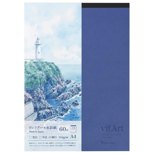 Maruman Скетчбук Vif-Art, Бумага для акварели, Мелкое зерно, A4, 60 Листов, S304SV