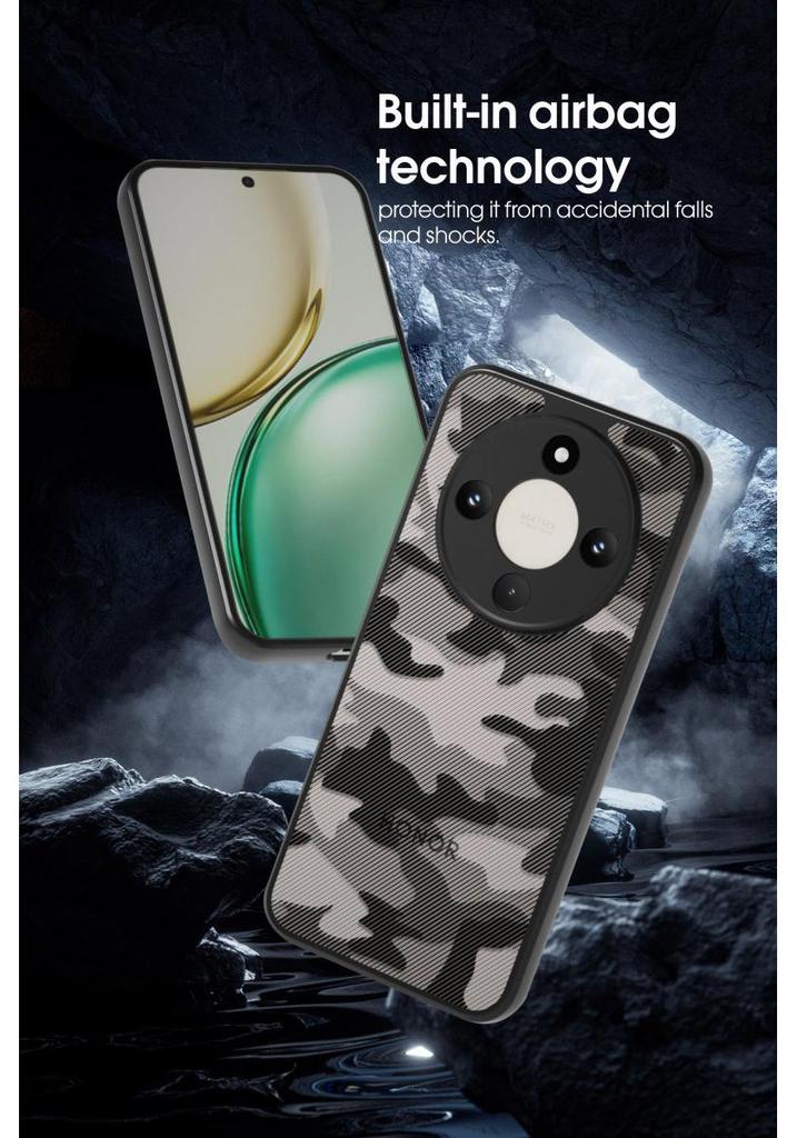 Прочный чехол-камуфляж с ремешком для Honor Magic8 Lite/X9d/X70