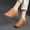 British Style Flat Shoes Casual And Versatile Genuine Leather Soft Soled Lace-up Women's Shoes