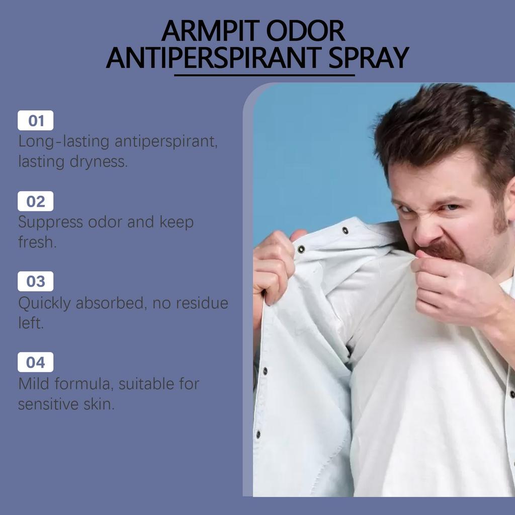 Armpit Odor Antiperspirant Spray Long-term Control Of Sweat Odor Root Block Sports Sweat Non-sticky(50ml