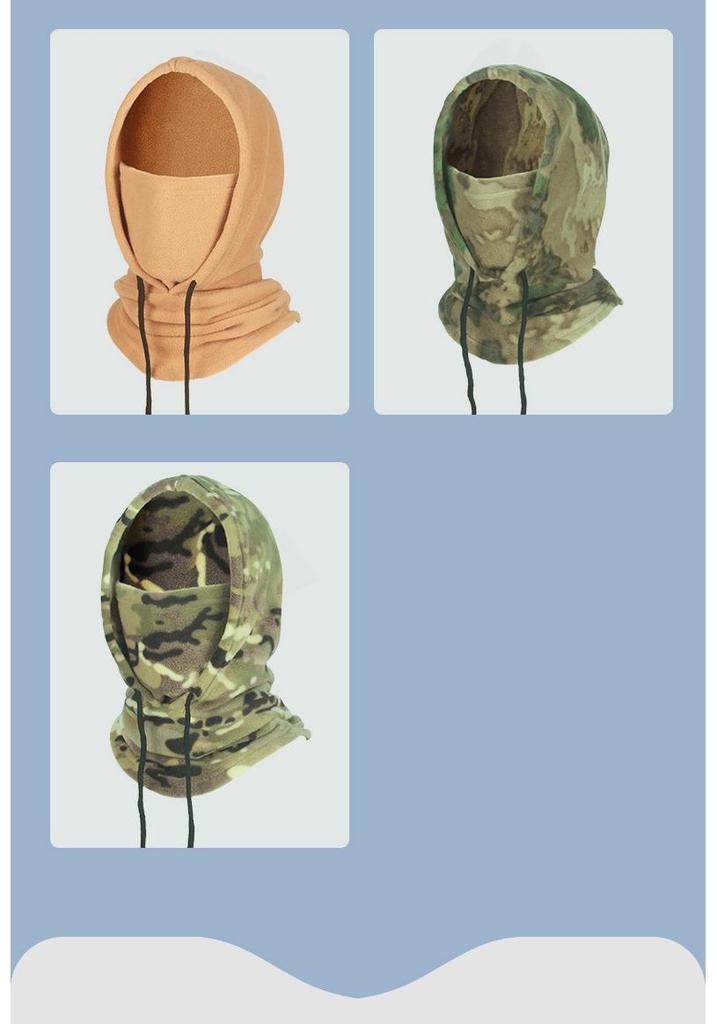 Camouflage Fleece Balaclava: Outdoor Cold-Weather Cycling & Skiing Face Mask