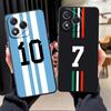 Черный Мягкий Чехол для Телефона для Honor X6 90 70 X8 X5b Magic5Lite 200 400 Lite X9a 8X X7 Футбольная Суперзвезда Номер