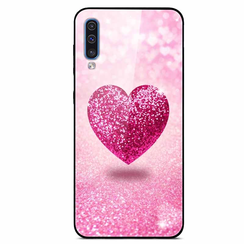 Для Samsung A70 A50 A50S A30S Чехлы A34 A14 A54 5G Модный Закаленное Стекло Жесткая Задняя Крышка Для Samsung Galaxy A7 A6 A8 2018 Coque