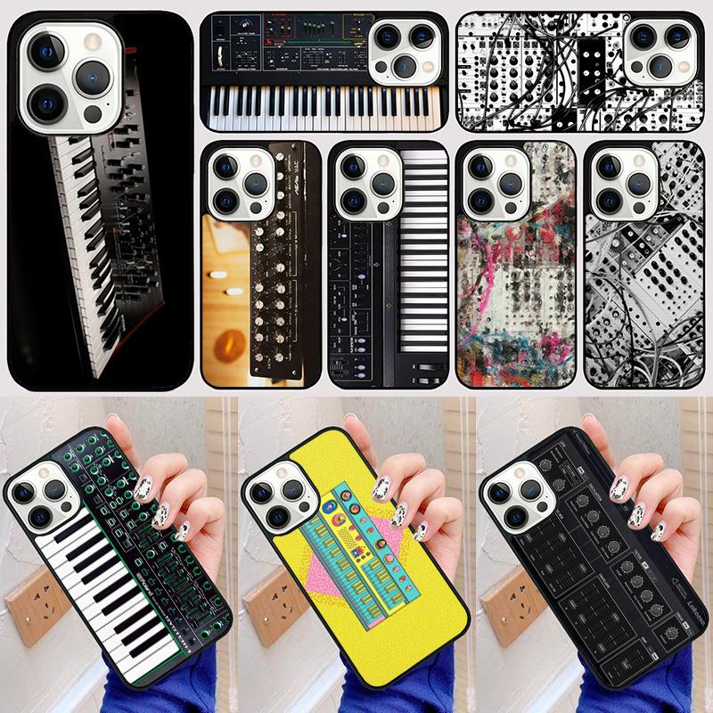 Винтажный Синтезатор Moog Печать Чехол для Телефона Задняя Крышка для iPhone 17 Air 16 15 14 13 11 12 Pro Max Plus Coque