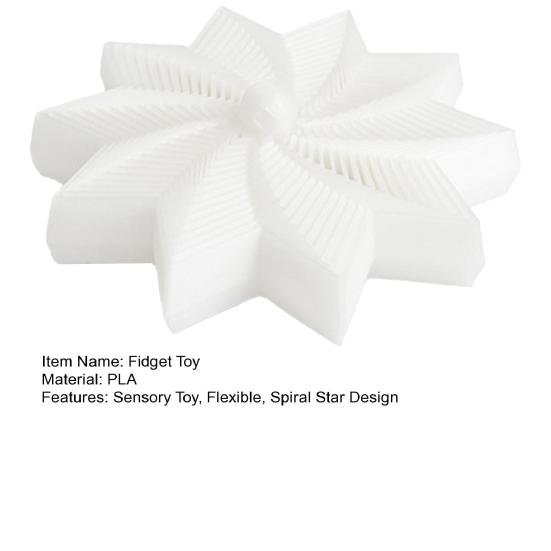 Расширенная сенсорная фиджет-звезда Вращающаяся спиральная звезда Фиджет-игрушка Вращающаяся башня Гибкая звезда с ручкой для снятия стресса и тревоги Домашняя офисная настольная игрушка