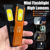 Ultra Thin Flashlight, High Brightness Magnetic Pen Clip, Dual Light Source, 5 Modes, Aluminum Alloy Material Suitable for Outdoor, Emergency