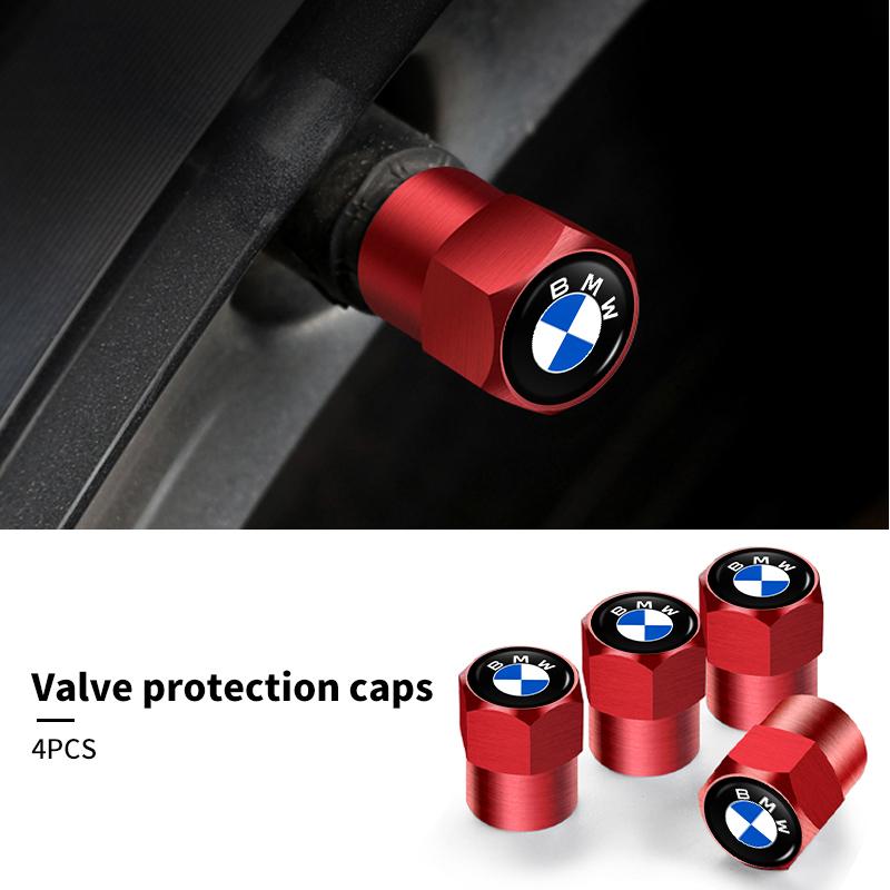BABD1 For BMW New 4Pcs Car Wheel Tire Valve Caps Air Stem Covers Accessories For BMW E46 E90 E60 F10 E39 F30 E36 F20 E87 E90 E70 E91