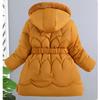 Children's Clothing, Girls' Cotton-padded Clothes, Children's Winter Jackets, Big Children's Thick Hooded Mid-length Warm Cotton-padded Clothes