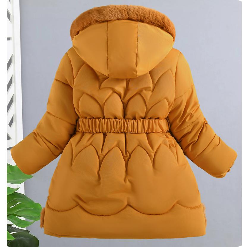 Children's Clothing, Girls' Cotton-padded Clothes, Children's Winter Jackets, Big Children's Thick Hooded Mid-length Warm Cotton-padded Clothes
