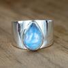 Authentic Czech Republic Moonstone Rough Gemstone 925 Solid Sterling Silver Handmade Ring Jewelry, Statement Women Ring , Gift For Her.