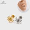 Swirl Stainless Steel Lip Rings - Sunflower Design Piercing Jewelry
