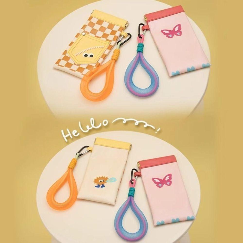 Portable Women's Silicone Glasses Storage Bag Anti-Prure Sunscreen Bag Waterproof Wear-Resistant Hanging Bag for Eyewear