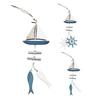 DIY Cartoon High Quality Decorative Ocean Small Fish Craft Boat Pendant Hanging Ornament Ocean Pendant Decoration