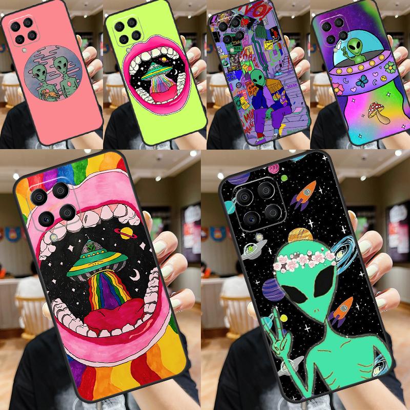 Эстетика Мультяшный Инопланетянин Космос Для Samsung Galaxy M54 M34 M14 M53 M33 M13 M12 M32 M52 M20 M15 M55 M21 M51 M31s M30s Чехол