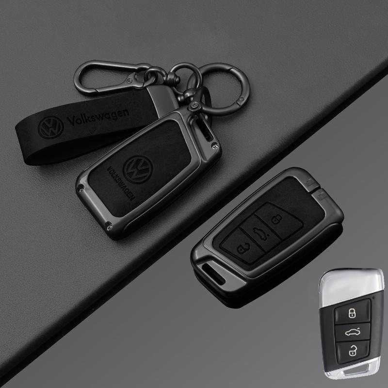Для VOLKSWAGEN VW VW Чехол-брелок из цинкового сплава и кожи для автомобильного ключа Volkswagen Tiguan MK2 Magotan Passat B8 CC Оболочка Брелок Ac