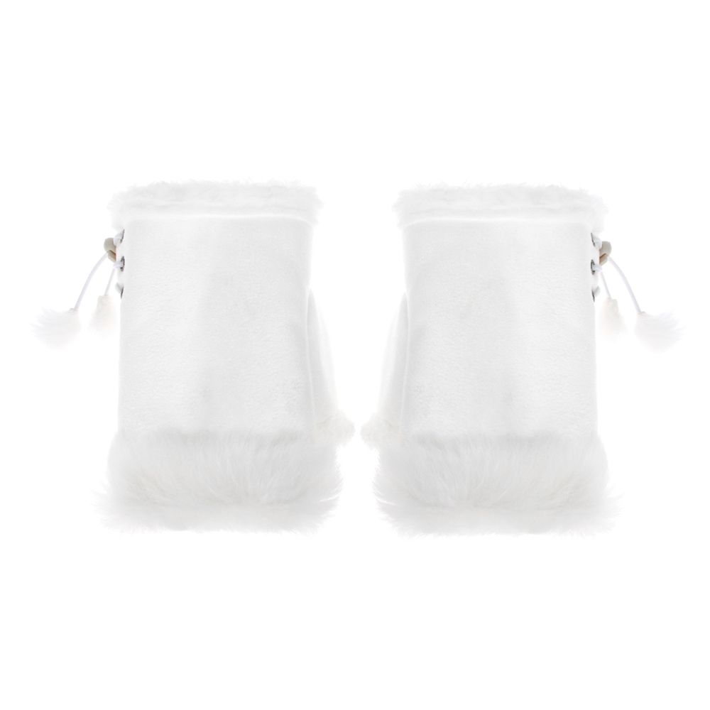 Winter Keep Finger Warm Soft Warm Mittens Fingerless Faux Rabbit Hair Gloves Thicken Warm