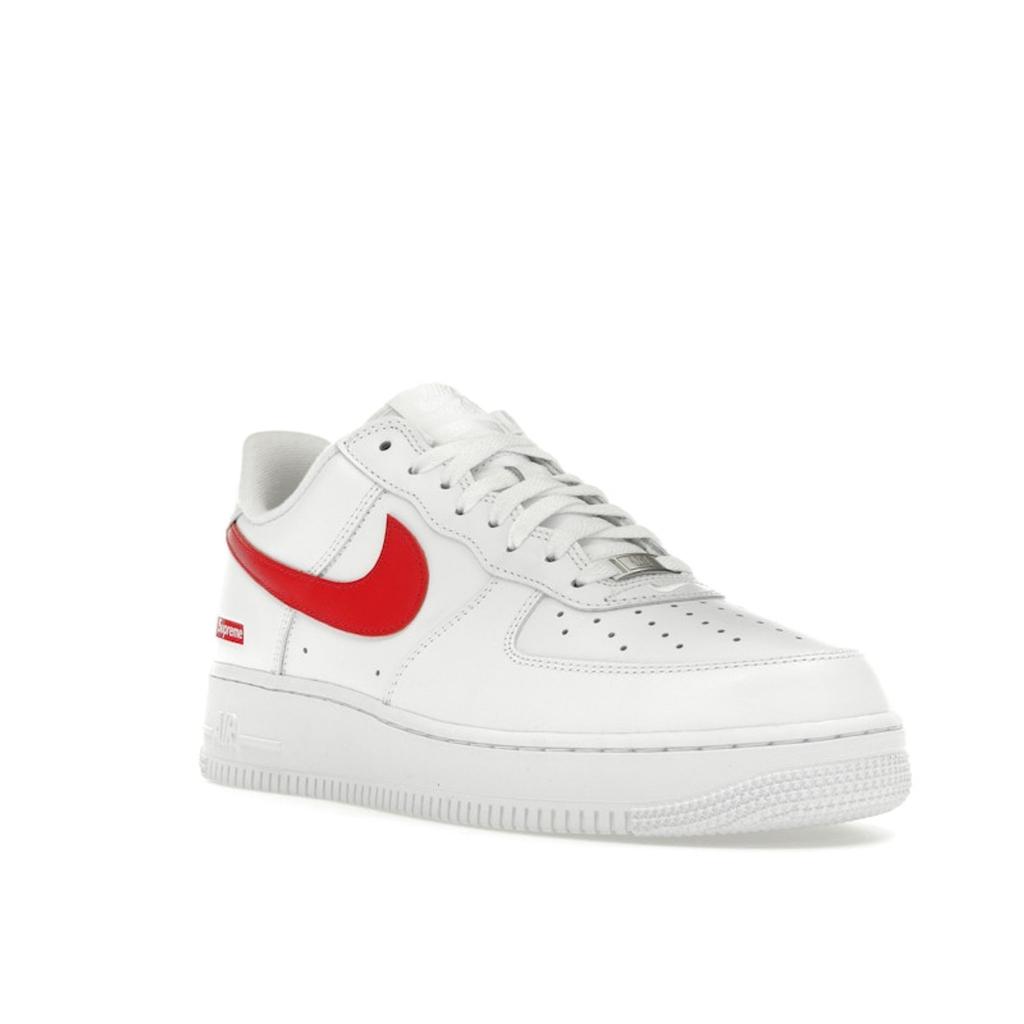 Supreme X Nike Air Force 1 Low Box Logo - Speed Red Shanghai Exclusive Unisex Sneakers White CU9225-101