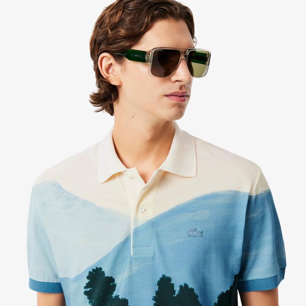 [lacoste] Men's LANDSCAPE All-Over Jacquard Short-Sleeve Polo Shirt PH5895-55N9IX