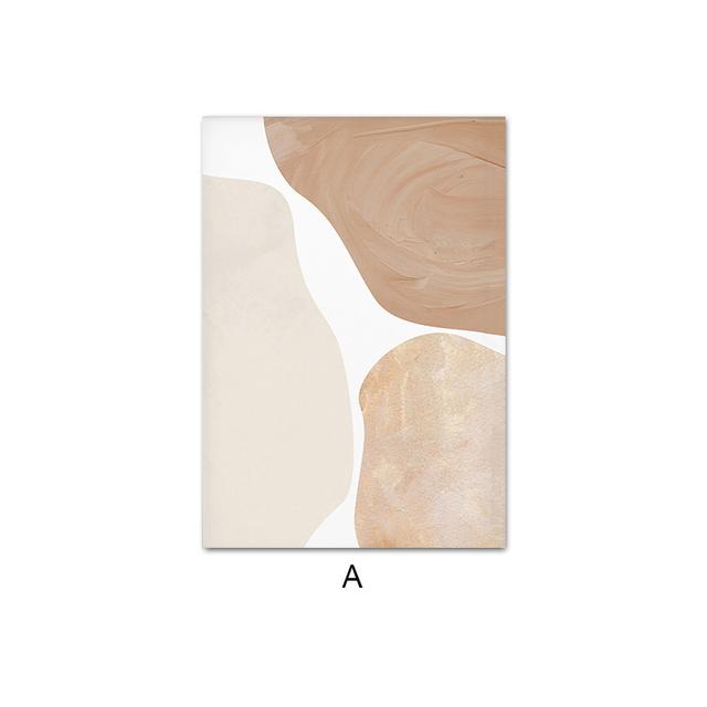 Современная абстрактная форма бежевого плаката, эстетическая, теплого цвета, художественная живопись, печать на холсте, простота, скандинавская картина, декор для гостиной