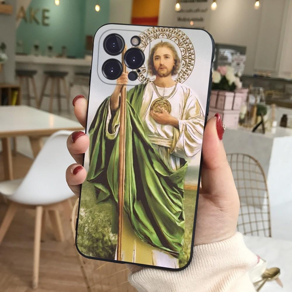 San Judas Phone Case For iPhone 15 14 11 12 13 Mini Pro XS Max Cover 6 7 8 Plus X XR SE 2020 Funda Shell