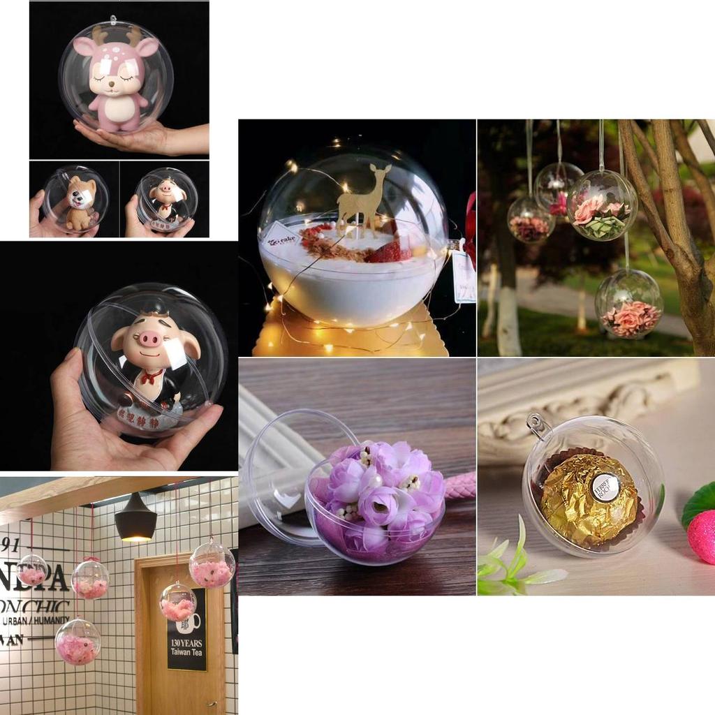 Transparent Acrylic Christmas Ornaments Hanging For Holiday Party Decorations