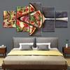 5Pcs Pizza Food Restaurant Meal Decor Canvas Picture Wall Art 5 Pieces Pictures Poster Home Decor Room Decor Modern Abstract