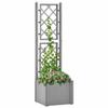 VidaXL Raised Garden Bed with Trellis and Watering System, Grey