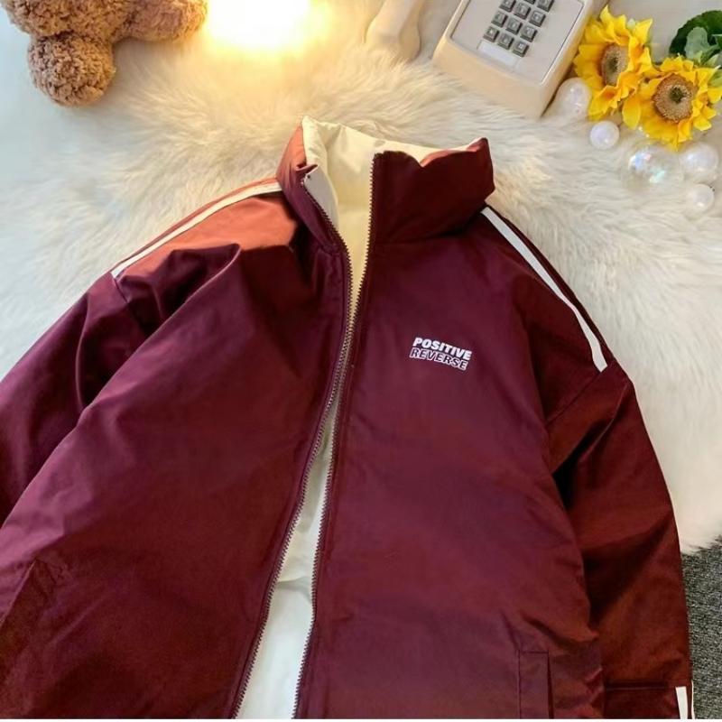 Зимний новый стиль, мужчины могут носить модную теплую хлопковую стеганую куртку с обеих сторон, повседневные модные мужские куртки