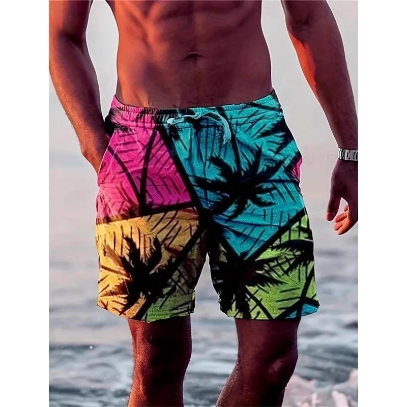 Hawaiian Swimming Trunks 3D Stitching Printed Beach Shorts Quick-drying Outdoor Leisure Sports Shorts Swimwear Short