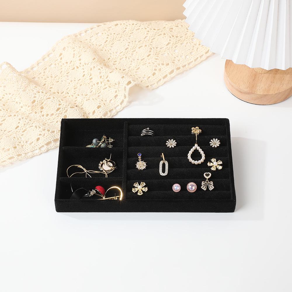 Multi-Style Plush Jewelry Storage Box with Drawers