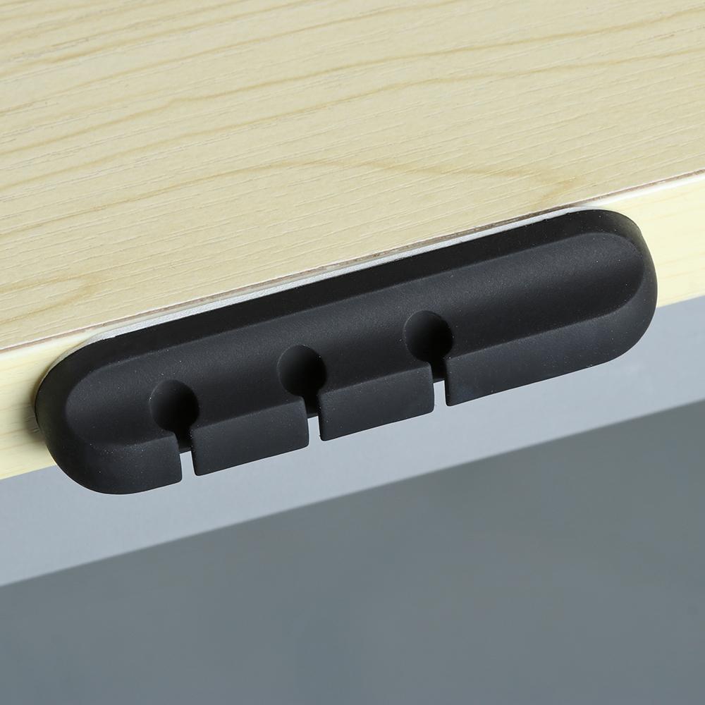 Self-adhesive Silicone USB Charger Storage Holder Cable Winder Cable Clip Charger Organizer