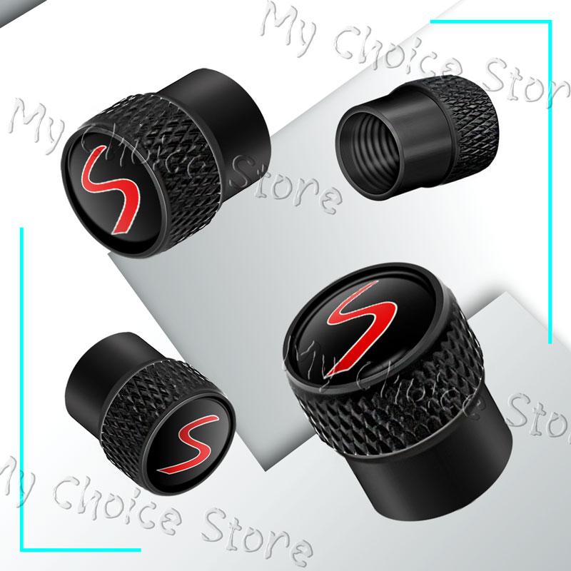 4Pcs/set Metal c91 Alloy S Emblem Car Wheel Tire Valve Stem Caps For Mini Cooper S Logo John Cooper Works R55 R53 R52 F55 F54 F60