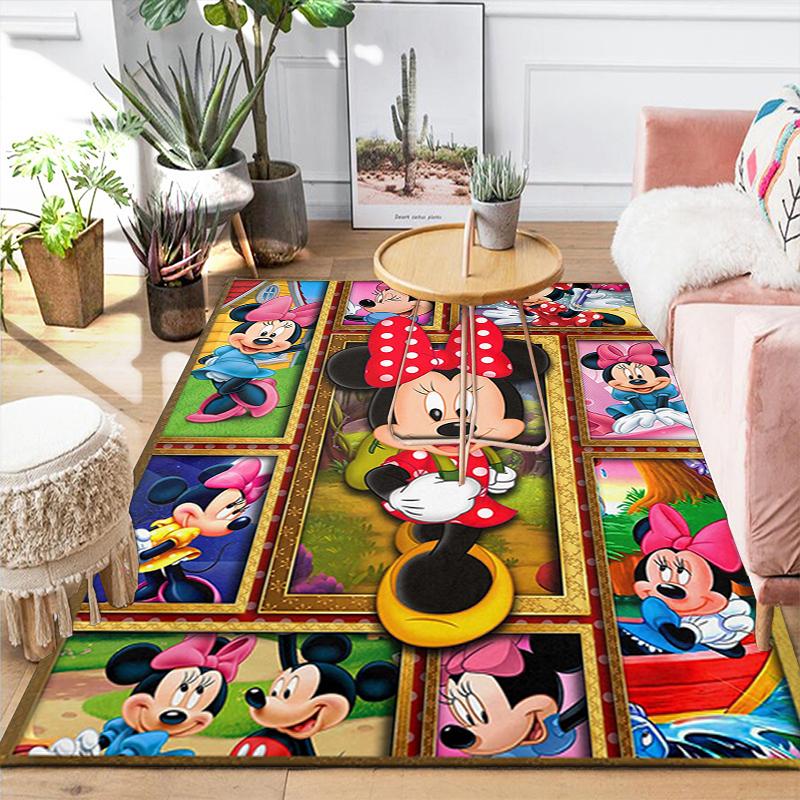 1Pc Mickey Minnie Adventures Rug Office Carpet Indoor Outdoor Doormat Nonslip Soft Comfortable Living Christmas Halloween Xmas Gift D924404