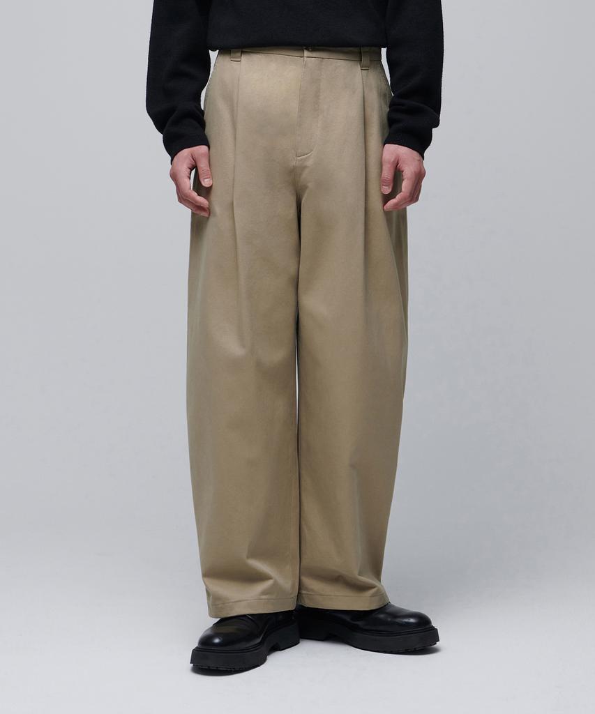 MUSINSA STANDARD Curved Wide Chino Pants [Beige]