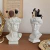 Creative Statue Of David Shape Brush Pot Desktop Ornaments Storage Box Household Makeup Brushes Organizer