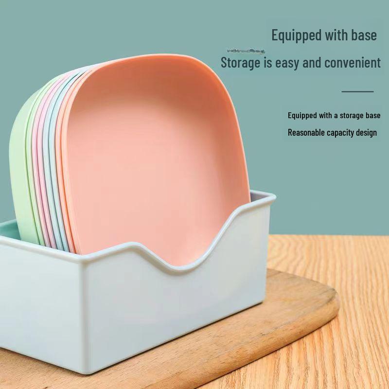 Креативная утолщенная пластиковая обеденная тарелка для костей и отходов - маленькая и стильная