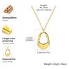 18K Gold Plated Pendant Necklace For Women,  Hollow Irregular Statement Necklace Trendy Jewelry