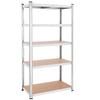 5-Tier Shelving, Steel Storage Shelving, Tool-Free Assembly, For Garage, Shed, Load Capacity 600 Kg, 50 X 100 X 200